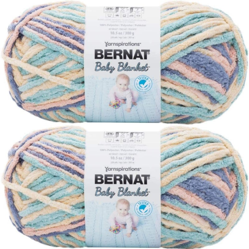 Bernat Bulk Buy Baby Blanket Big Ball Yarn (2-Pack) Mini Succulents